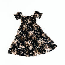 Load image into Gallery viewer, Black Floral Dress- Child - Believe Inspire Beauty
