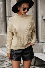 Load image into Gallery viewer, Tassel Front Long Sleeve Pullover Sweater - Believe Inspire Beauty