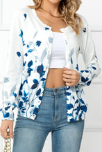Load image into Gallery viewer, Floral Button Front Round Neck Cardigan