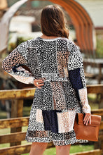 Load image into Gallery viewer, Leopard Print Long Sleeve Mini Dress