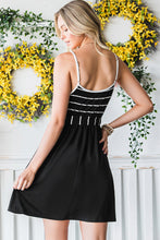 Load image into Gallery viewer, Striped Spaghetti Strap Belted Dress