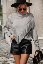 Load image into Gallery viewer, Tassel Front Long Sleeve Pullover Sweater - Believe Inspire Beauty