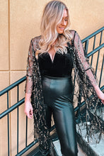 Load image into Gallery viewer, Sequin Open Front Sheer Cardigan