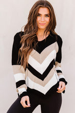 Load image into Gallery viewer, Color Block Rib-Knit Sweater