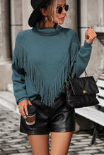 Load image into Gallery viewer, Tassel Front Long Sleeve Pullover Sweater - Believe Inspire Beauty