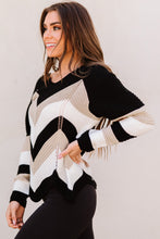 Load image into Gallery viewer, Color Block Rib-Knit Sweater