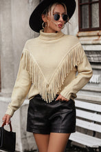 Load image into Gallery viewer, Tassel Front Long Sleeve Pullover Sweater - Believe Inspire Beauty