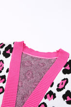 Load image into Gallery viewer, Leopard Contrast Trim Open Front Longline Cardigan*