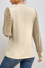 Load image into Gallery viewer, Leopard Print Long Sleeve Ribbed Knit Blouse