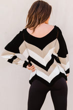 Load image into Gallery viewer, Color Block Rib-Knit Sweater