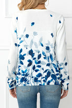Load image into Gallery viewer, Floral Button Front Round Neck Cardigan