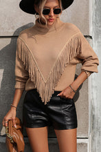 Load image into Gallery viewer, Tassel Front Long Sleeve Pullover Sweater - Believe Inspire Beauty