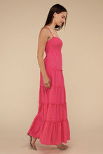 Load image into Gallery viewer, Woven Smocked Top Tiered Cami Maxi Dress
