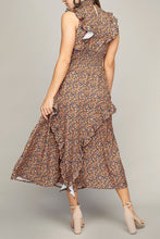 Load image into Gallery viewer, Tiered maxi dress with ruffle trim
