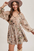 Load image into Gallery viewer, FLORAL PRINT  MINI DRESS
