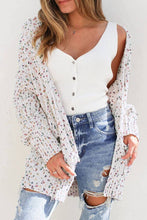 Load image into Gallery viewer, White Confetti Long Sleeve Cardigan
