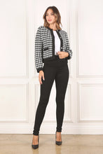 Load image into Gallery viewer, Black check knitted jacket
