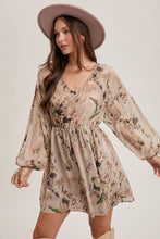 Load image into Gallery viewer, FLORAL PRINT  MINI DRESS
