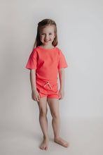 Load image into Gallery viewer, Hot Neon Pink Barbie Summer Waffle Toddler Top &amp; Bottom Set
