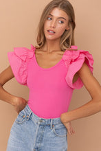 Load image into Gallery viewer, Pink Ruffle SLV Bodysuit
