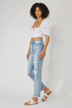 Load image into Gallery viewer, HIGH RISE SLIM STRAIGHT JEANS-KC8708M
