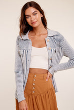 Load image into Gallery viewer, Two Tone Ribbed Belt Cardigan Sweater

