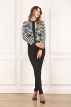 Load image into Gallery viewer, Black check knitted jacket

