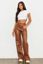 Load image into Gallery viewer, Vegan Leather Wide Leg Pants
