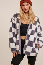 Load image into Gallery viewer, Sherpa Gingham Jacket
