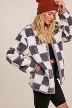 Load image into Gallery viewer, Sherpa Gingham Jacket
