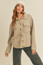 Load image into Gallery viewer, Rib Knit Shirt Cardigan
