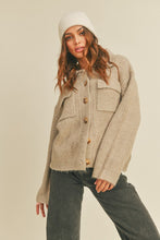 Load image into Gallery viewer, Rib Knit Shirt Cardigan
