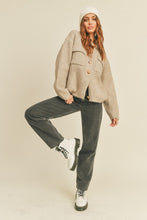 Load image into Gallery viewer, Rib Knit Shirt Cardigan
