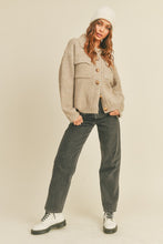 Load image into Gallery viewer, Rib Knit Shirt Cardigan
