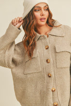 Load image into Gallery viewer, Rib Knit Shirt Cardigan
