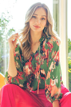 Load image into Gallery viewer, V-NECK TIE FRONT BLOUSE TOP
