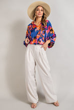 Load image into Gallery viewer, V-NECK TIE FRONT BLOUSE TOP
