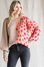 Load image into Gallery viewer, Colorblock Leopard Print Knit Pullover
