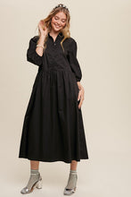 Load image into Gallery viewer, Button Front Puff Sleeve Babydoll Maxi Dress
