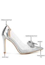 Load image into Gallery viewer, Rhinestones Embellished Clear Pump Shoes
