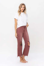 Load image into Gallery viewer, 90&#39;s Vintage High Rise Crop Flare Jeans
