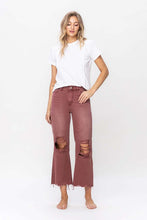 Load image into Gallery viewer, 90&#39;s Vintage High Rise Crop Flare Jeans
