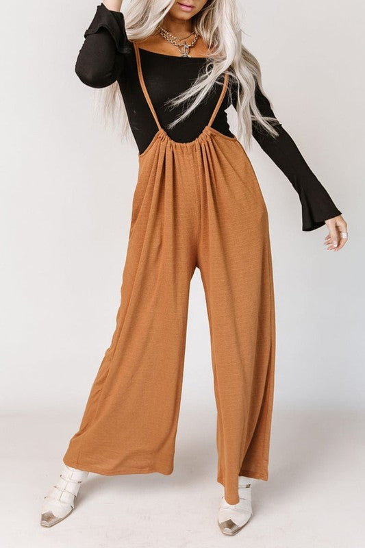 High Rise Wide Leg Suspender Pants – Believe Inspire Beauty