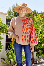 Load image into Gallery viewer, Colorblock Leopard Print Knit Pullover
