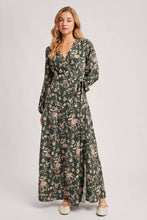 Load image into Gallery viewer, FLORAL PRINT WRAP MAXI DRESS

