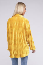 Load image into Gallery viewer, Tiered Shirring Velvet Shirt
