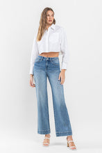 Load image into Gallery viewer, High Rise Wide Leg Jeans with Trouser Hem Detail
