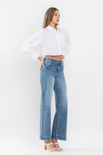 Load image into Gallery viewer, High Rise Wide Leg Jeans with Trouser Hem Detail
