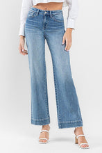 Load image into Gallery viewer, High Rise Wide Leg Jeans with Trouser Hem Detail
