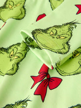 Load image into Gallery viewer, Winter Christmas Tree Bow Character Print  Green Girls Dress - Believe Inspire Beauty 
